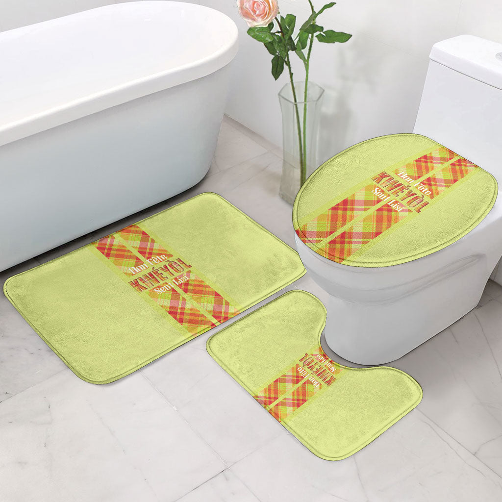 Bon Fete Kweyol Sent Lisi Bathroom Set Saint Lucia Creole Day Madras Motifs Yellow