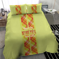 Bon Fete Kweyol Sent Lisi Bedding Set Saint Lucia Creole Day Madras Motifs Yellow