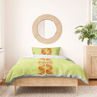 Bon Fete Kweyol Sent Lisi Bedding Set Saint Lucia Creole Day Madras Motifs Yellow
