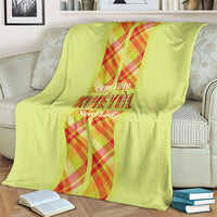 Bon Fete Kweyol Sent Lisi Blanket Saint Lucia Creole Day Madras Motifs Yellow