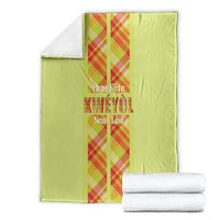 Bon Fete Kweyol Sent Lisi Blanket Saint Lucia Creole Day Madras Motifs Yellow