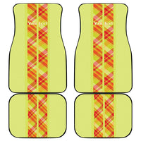 Personalized Bon Fete Kweyol Sent Lisi Car Mats Saint Lucia Creole Day Madras Motifs Yellow