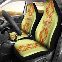 Bon Fete Kweyol Sent Lisi Car Seat Cover Saint Lucia Creole Day Madras Motifs Yellow