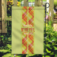 Bon Fete Kweyol Sent Lisi Garden Flag Saint Lucia Creole Day Madras Motifs Yellow