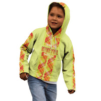 Personalized Bon Fete Kweyol Sent Lisi Kid Hoodie Saint Lucia Creole Day Madras Motifs Yellow