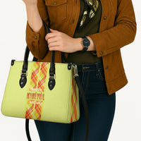 Bon Fete Kweyol Sent Lisi Leather Bag Saint Lucia Creole Day Madras Motifs Yellow