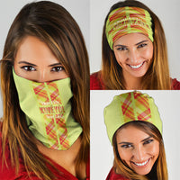 Bon Fete Kweyol Sent Lisi Neck Gaiter Saint Lucia Creole Day Madras Motifs Yellow