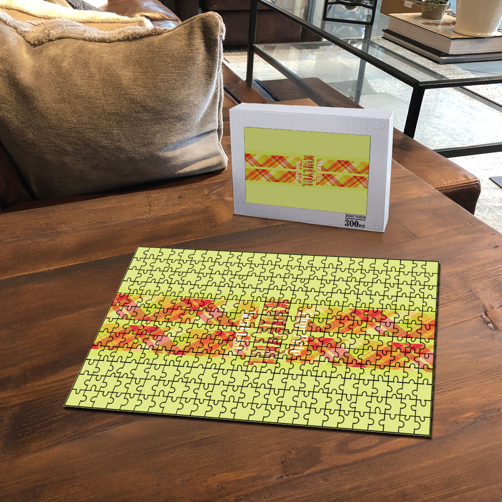 Bon Fete Kweyol Sent Lisi Puzzle Saint Lucia Creole Day Madras Motifs Yellow