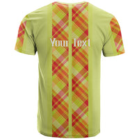 Personalized Bon Fete Kweyol Sent Lisi T Shirt Saint Lucia Creole Day Madras Motifs Yellow