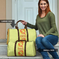 Bon Fete Kweyol Sent Lisi Travel Bag Saint Lucia Creole Day Madras Motifs Yellow