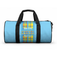 Bon Fete Kweyol Sent Lisi Duffle Bag Saint Lucia Creole Day Madras Motifs Blue