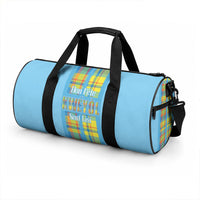 Bon Fete Kweyol Sent Lisi Duffle Bag Saint Lucia Creole Day Madras Motifs Blue