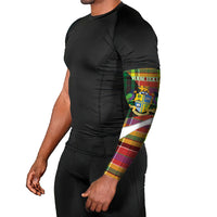 Personalized Bon Fete Kweyol Dominica Arm Sleeves Creole Day Coat Of Arms Madras Motifs