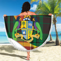 Bon Fete Kweyol Dominica Beach Blanket Creole Day Coat Of Arms Madras Motifs