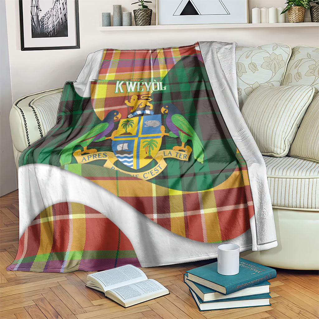 Bon Fete Kweyol Dominica Blanket Creole Day Coat Of Arms Madras Motifs
