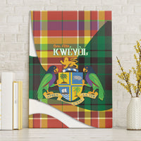 Bon Fete Kweyol Dominica Canvas Wall Art Creole Day Coat Of Arms Madras Motifs