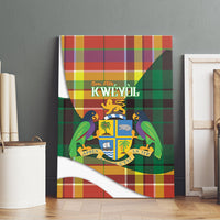Bon Fete Kweyol Dominica Canvas Wall Art Creole Day Coat Of Arms Madras Motifs