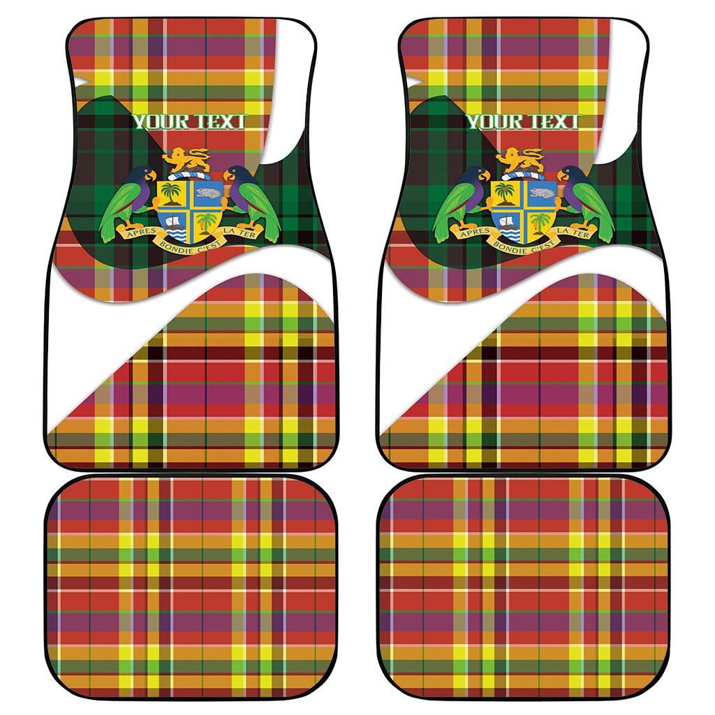 Personalized Bon Fete Kweyol Dominica Car Mats Creole Day Coat Of Arms Madras Motifs