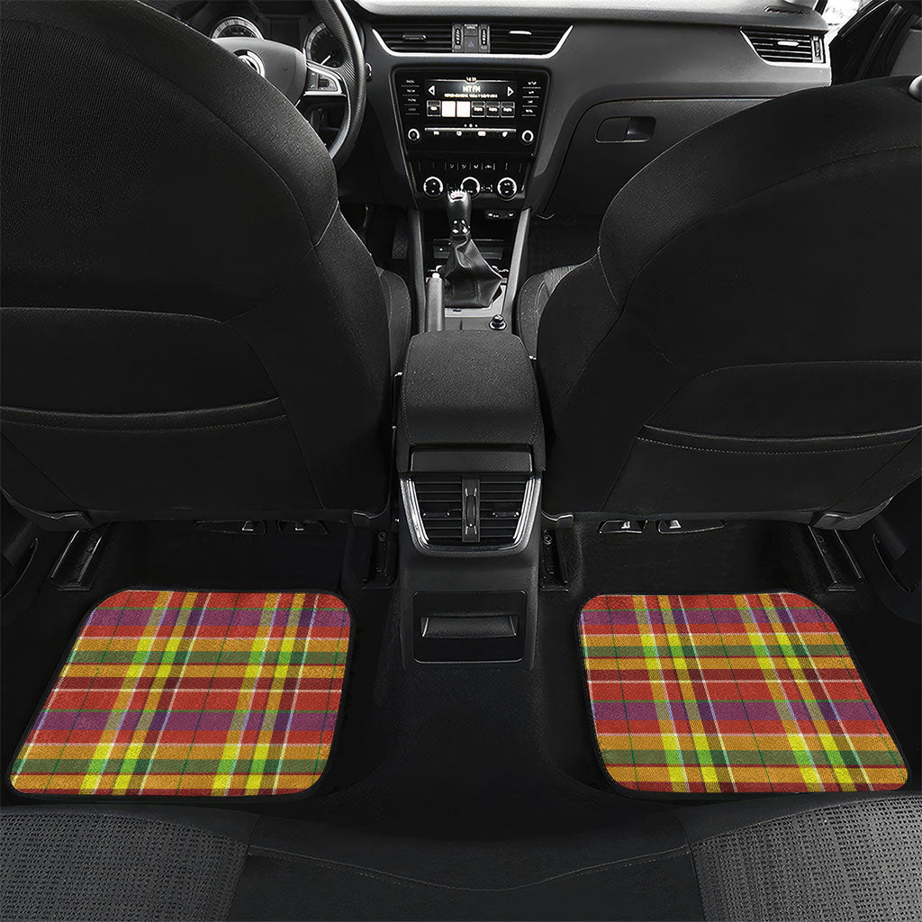 Personalized Bon Fete Kweyol Dominica Car Mats Creole Day Coat Of Arms Madras Motifs