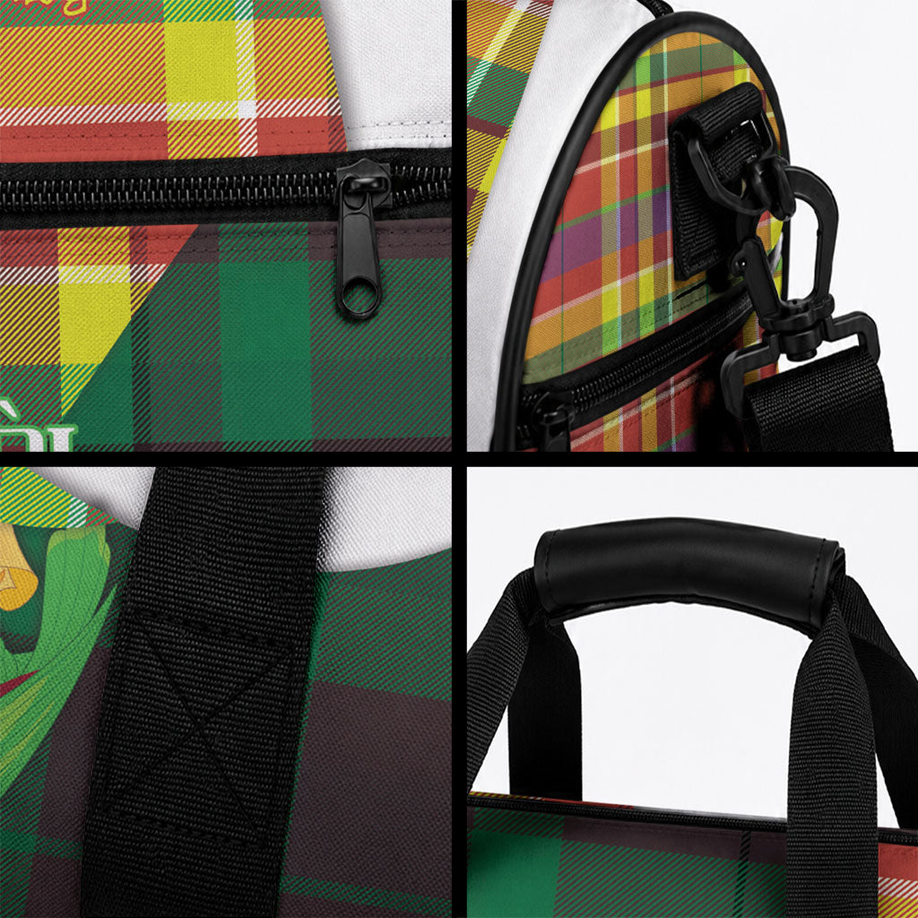 Bon Fete Kweyol Dominica Duffle Bag Creole Day Coat Of Arms Madras Motifs