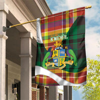 Bon Fete Kweyol Dominica Garden Flag Creole Day Coat Of Arms Madras Motifs