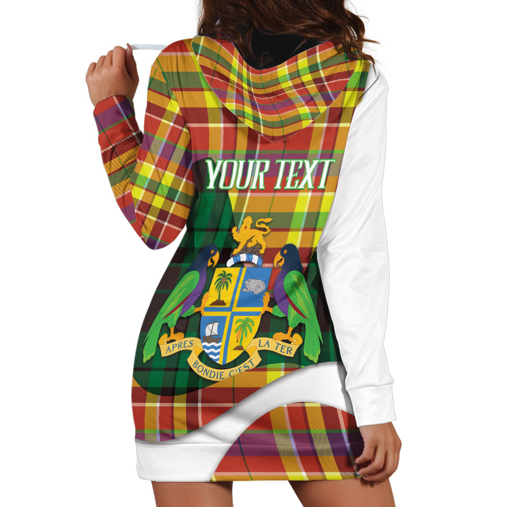 Personalized Bon Fete Kweyol Dominica Hoodie Dress Creole Day Coat Of Arms Madras Motifs