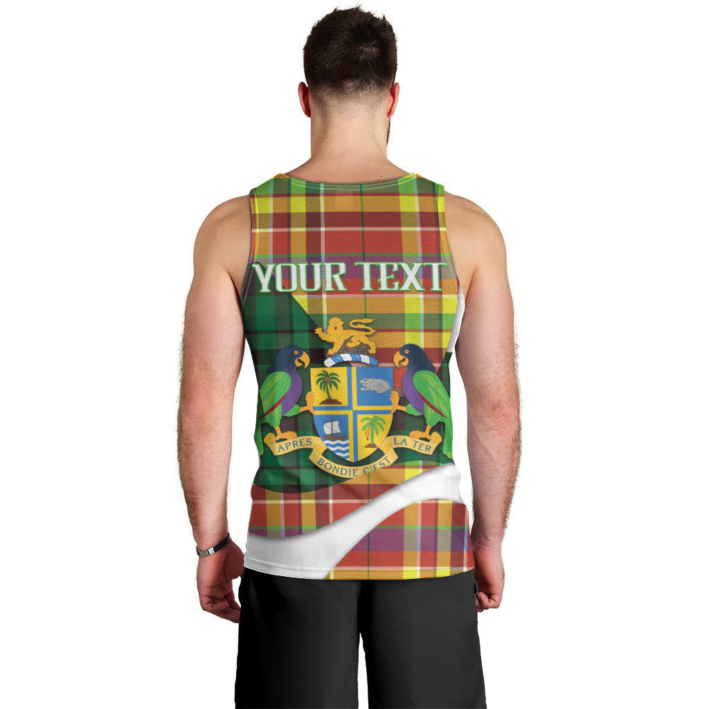 Personalized Bon Fete Kweyol Dominica Men Tank Top Creole Day Coat Of Arms Madras Motifs