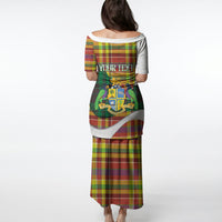 Personalized Bon Fete Kweyol Dominica Puletasi Creole Day Coat Of Arms Madras Motifs