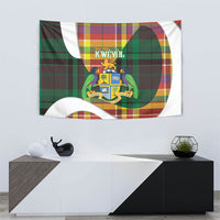 Bon Fete Kweyol Dominica Tapestry Creole Day Coat Of Arms Madras Motifs