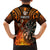 Personalised Polynesian Darts Kid Hawaiian Shirt Fire Burning With Tribal Tattoo - Wonder Print Shop