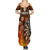 Personalised Polynesian Darts Summer Maxi Dress Fire Burning With Tribal Tattoo - Wonder Print Shop