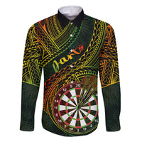 Personalised Polynesian Darts Family Matching Puletasi Dress and Hawaiian Shirt Dart Lovers Tribal Pattern Mix Tropical Leaves - Wonder Print Shop