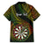 Personalised Polynesian Darts Kid Hawaiian Shirt Dart Lovers Tribal Pattern Mix Tropical Leaves - Wonder Print Shop