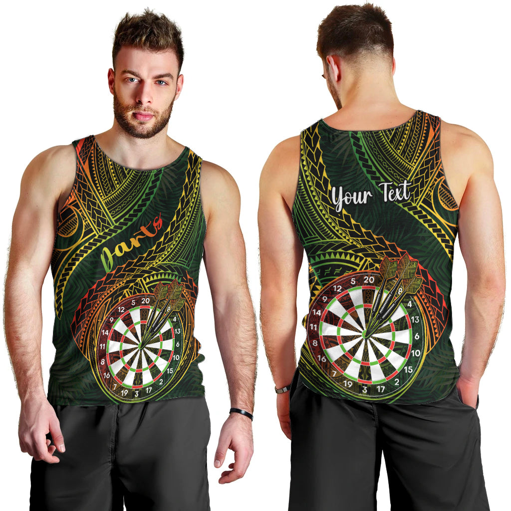 personalised-polynesian-darts-men-tank-top-dart-lovers-tribal-pattern-mix-tropical-leaves