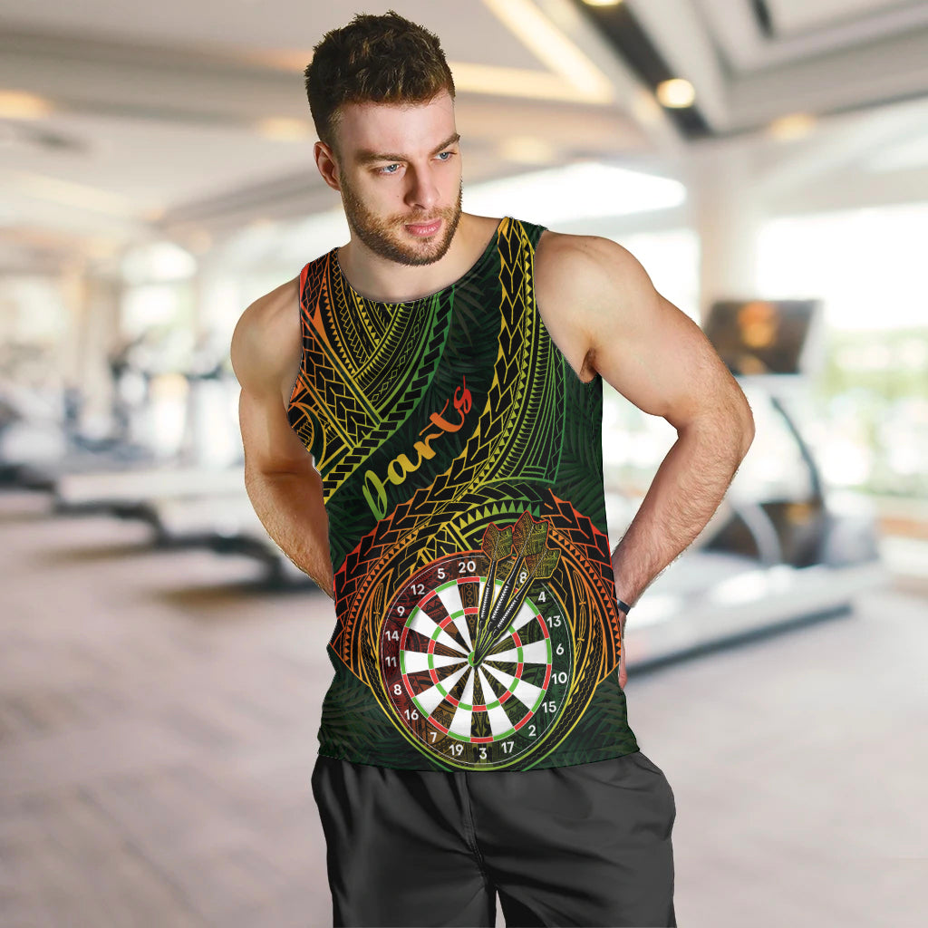 personalised-polynesian-darts-men-tank-top-dart-lovers-tribal-pattern-mix-tropical-leaves