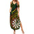 Personalised Polynesian Darts Summer Maxi Dress Dart Lovers Tribal Pattern Mix Tropical Leaves - Wonder Print Shop
