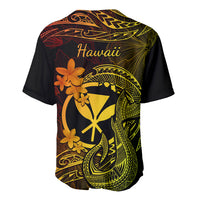 Hawaii Baseball Jersey Fish Hook Tattoo Mix Polynesian Plumeria Reggae Version - Wonder Print Shop