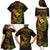 Hawaii Family Matching Puletasi Dress and Hawaiian Shirt Fish Hook Tattoo Mix Polynesian Plumeria Reggae Version - Wonder Print Shop