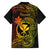 Hawaii Family Matching Puletasi Dress and Hawaiian Shirt Fish Hook Tattoo Mix Polynesian Plumeria Reggae Version - Wonder Print Shop