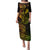 Hawaii Family Matching Puletasi Dress and Hawaiian Shirt Fish Hook Tattoo Mix Polynesian Plumeria Reggae Version - Wonder Print Shop