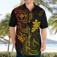 Hawaii Hawaiian Shirt Fish Hook Tattoo Mix Polynesian Plumeria Reggae Version - Wonder Print Shop