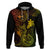 Hawaii Hoodie Fish Hook Tattoo Mix Polynesian Plumeria Reggae Version - Wonder Print Shop
