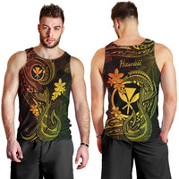hawaii-men-tank-top-fish-hook-tattoo-mix-polynesian-plumeria-reggae-version