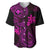 Hawaii Baseball Jersey Fish Hook Tattoo Mix Polynesian Plumeria Pink Version - Wonder Print Shop