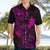 Hawaii Hawaiian Shirt Fish Hook Tattoo Mix Polynesian Plumeria Pink Version - Wonder Print Shop