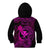 Hawaii Kid Hoodie Fish Hook Tattoo Mix Polynesian Plumeria Pink Version - Wonder Print Shop