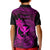 Hawaii Kid Polo Shirt Fish Hook Tattoo Mix Polynesian Plumeria Pink Version - Wonder Print Shop