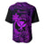 Hawaii Baseball Jersey Fish Hook Tattoo Mix Polynesian Plumeria Purple Version - Wonder Print Shop