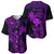 Hawaii Baseball Jersey Fish Hook Tattoo Mix Polynesian Plumeria Purple Version - Wonder Print Shop