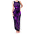 Hawaii Family Matching Tank Maxi Dress and Hawaiian Shirt Fish Hook Tattoo Mix Polynesian Plumeria Purple Version - Wonder Print Shop